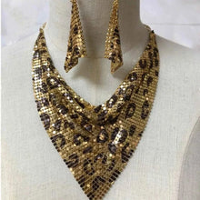 Load image into Gallery viewer, Leopard Necklace and Earrings Jewelry Set