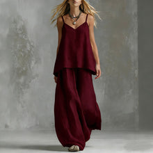 Load image into Gallery viewer, Women's Sleeveless Elegant Pantsuit – Off-Shoulder 2-Piece Suit Set