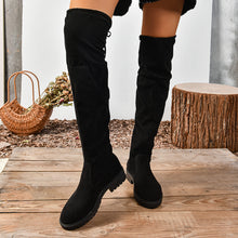 Load image into Gallery viewer, Women’s Elastic Knee-High Boots – Thick Sole Solid Color Fashion Boots