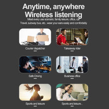 Load image into Gallery viewer, Ear Hook Bluetooth Wireless Headphone Single Ear Hook Business Headphones Wireless Bluetooth Noise Isolating Earbuds With Microphone Clear Calls Handsfree Sports Earbud Comfortable Painless Wearing Ergonomic Design