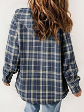Load image into Gallery viewer, Plaid Snap Down Plush Hooded Jacket Soft & Warm Women Outerwear Cozy And Comfortable Jacket