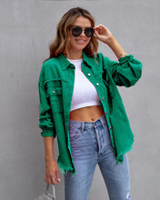 Load image into Gallery viewer, Fashion Ripped Shirt Jacket Female