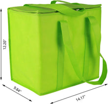 Load image into Gallery viewer, ♻️ EcoInsulate™ Heavy-Duty Reusable Insulated Grocery Bags – 2-Pack, Large Capacity, Thermal Cooler Totes with Zipper & Reinforced Bottom – For Groceries, Picnics, Camping & More