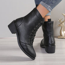 Load image into Gallery viewer, British Style High-Top Zipper Leather Boots — Women’s Trend Fashion Boots