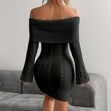 Load image into Gallery viewer, Women’s Off Shoulder Bodycon Dress