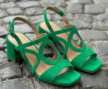 Load image into Gallery viewer, Women's Suede Hollow-Out Buckle Strap High Heel Sandals – Pointed Toe