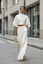 Load image into Gallery viewer, Women’s Short Top & High-Waisted Pants Set – Casual Two-Piece Outfit