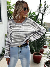 Load image into Gallery viewer, Drop Shoulder Striped Sweater