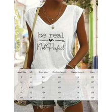 Load image into Gallery viewer, Women's V-Neck Slogan Print Short Sleeve T-Shirt Casual Comfort Top For Summer