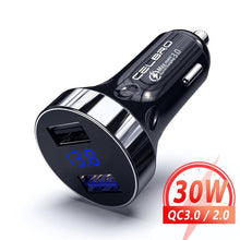 Load image into Gallery viewer, Mini Car Quick Charge 3.0 USB Charger Phone Charger Portable Auto Charge Fast Charging