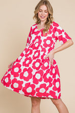 Load image into Gallery viewer, Summer Trendy Women Flower Print Ruched Dress - Trendy and Comfortable Dress for Effortless Style