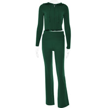 Load image into Gallery viewer, Long Sleeve Sweater And High Waist Long Pants Set