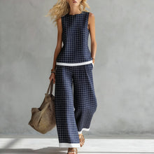 Load image into Gallery viewer, Women's Sleeveless Printed Tank Top & Wide-Leg Pants Two-Piece Set