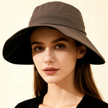 Load image into Gallery viewer, Women's Wide-Brim Striped Sun Hat | Lightweight Outdoor UV Protection