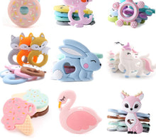 Load image into Gallery viewer, Baby Teether Silicone Rabbit Food Grade Bunny Teether Nursing Teething Accessories Silicone Animal Teether For Kids and Baby