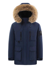 Load image into Gallery viewer, Men's Full Size Fur Hooded Winter Parka Coat Plus Size