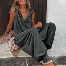 Load image into Gallery viewer, Women’s Sleeveless Hooded Relaxed Fit Jumpsuit