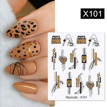 Load image into Gallery viewer, Egg Shell French Lines Water Decals Sticker Geometric Flowers Leaves Bubble Design Slider For Manicuring Nail Art Manicure Lips Nail Art Decorations Slider Nail Art Stickers Decals Nail Art Supplies Valentines Day 3D Self-Adhesive Nail Decorations