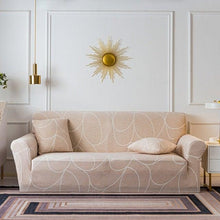 Load image into Gallery viewer, Elastic Plain Floral Printing Sofa Cover Stretch for Living Room Couch Cover Chair Protector 1/2/3/4 Seater Printed Couch Cover for 3 Cushion Couch Floral Pattern Sofa Cover with Separate Cushion Cover Pieces Stretch Sofa Slipcover