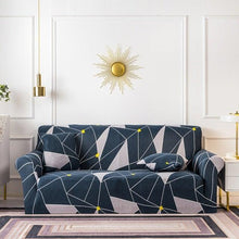 Load image into Gallery viewer, Elastic Plain Floral Printing Sofa Cover Stretch for Living Room Couch Cover Chair Protector 1/2/3/4 Seater Printed Couch Cover for 3 Cushion Couch Floral Pattern Sofa Cover with Separate Cushion Cover Pieces Stretch Sofa Slipcover