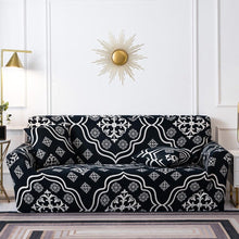 Load image into Gallery viewer, Elastic Plain Floral Printing Sofa Cover Stretch for Living Room Couch Cover Chair Protector 1/2/3/4 Seater Printed Couch Cover for 3 Cushion Couch Floral Pattern Sofa Cover with Separate Cushion Cover Pieces Stretch Sofa Slipcover