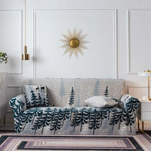 Load image into Gallery viewer, Elastic Plain Floral Printing Sofa Cover Stretch for Living Room Couch Cover Chair Protector 1/2/3/4 Seater Printed Couch Cover for 3 Cushion Couch Floral Pattern Sofa Cover with Separate Cushion Cover Pieces Stretch Sofa Slipcover