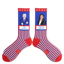 Load image into Gallery viewer, Election Spoof Funny President Donald Trump Socks With 3D Fake Hair Funny Crew Socks Unisex Compression Socks Streetwear Hip Hop Style Socks For Men And Women