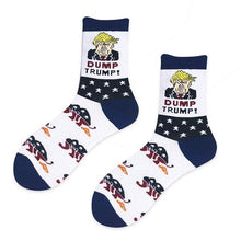 Load image into Gallery viewer, Election Spoof Funny President Donald Trump Socks With 3D Fake Hair Funny Crew Socks Unisex Compression Socks Streetwear Hip Hop Style Socks For Men And Women