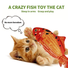 Load image into Gallery viewer, Electric Cat Toy 3D Fish USB Charging Simulation Fish Cat Toys for Cats Pet Toy cat supplies Pet Catnip Toy Moving Cat Kicker Fish Realistic Plush Electric Wagging Fish Motion Kitten Toy Funny Interactive Fish Cat Toys for Cat Exercise
