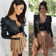 Load image into Gallery viewer, Elegance Autumn And Winter New Solid Color Jacket For Women's PU Leather Warmth Fashion Long-Sleeved Jacket For Women