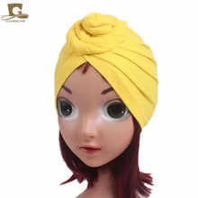 Load image into Gallery viewer, Elegance Mommy And Kids Turban Hat Cap With Big Bow Soft Cute Knot Nursery Beanie Knotted Headban