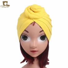 Load image into Gallery viewer, Elegance Mommy And Kids Turban Hat Cap With Big Bow Soft Cute Knot Nursery Beanie Knotted Headban