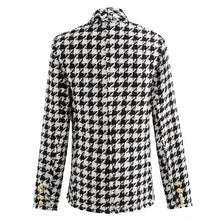 Load image into Gallery viewer, Elegance Women Tweed Jackets Fashionable Office Ladies Black Tassel Houndstooth Coats Female Autumn Vintage Thick Plaid Coat Girls Chic