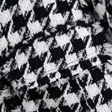 Load image into Gallery viewer, Elegance Women Tweed Jackets Fashionable Office Ladies Black Tassel Houndstooth Coats Female Autumn Vintage Thick Plaid Coat Girls Chic