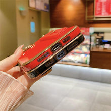 Load image into Gallery viewer, Elegant Adjustable Wrist Strap Hand Band Case For iPhone 12 13 11 14 Pro Max X XS Max XR 14 plus Case with Strap Luxury Plating Gold Bumper Phone Cover Wristband Kickstand Full Body Protective Slim Case Luxury Candy Color Phone Holder Colorful Iphone Case