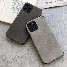 Load image into Gallery viewer, Elegant Black Green Leather Phone Case For iPhone 13 12 11 Pro Max Mini Business Soft Shockproof Back Cover Leather Case for iPhone Durable Lightweight Shockproof Slim Back Cover Compatible with iPhone