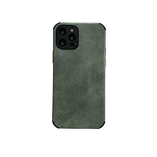 Load image into Gallery viewer, Elegant Black Green Leather Phone Case For iPhone 13 12 11 Pro Max Mini Business Soft Shockproof Back Cover Leather Case for iPhone Durable Lightweight Shockproof Slim Back Cover Compatible with iPhone