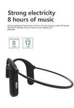Load image into Gallery viewer, Elegant Black Headphones Wireless Earphones For Workouts And Running Bluetooth Headphones With Mic Grey Bluetooth 5.0 Bone Conduction Earphone Waterproof Sport Headphone Bluetooth Headsets Wireless Headphones Music Handsfree Design