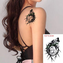 Load image into Gallery viewer, Elegant Black Music Notes Waterproof Sticker Tattoos Temporary Chest Shoulder Tattoos For Men Women