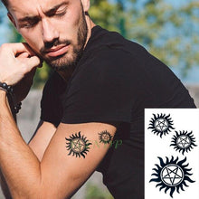 Load image into Gallery viewer, Elegant Black Music Notes Waterproof Sticker Tattoos Temporary Chest Shoulder Tattoos For Men Women