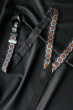 Load image into Gallery viewer, Sicily Lava Orange Floral Etna Patterned Silk Suspenders