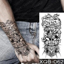 Load image into Gallery viewer, Elegant Black Waterproof Temporary Tattoo Sticker Lion Tiger Bear Flash Tattoos Leopard Wolf Colorful Big Tattoo Stickers For Mens Womens