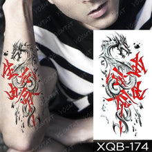 Load image into Gallery viewer, Elegant Black Waterproof Temporary Tattoo Sticker Lion Tiger Bear Flash Tattoos Leopard Wolf Colorful Big Tattoo Stickers For Mens Womens