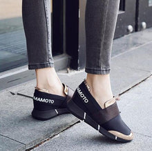 Load image into Gallery viewer, Elegant Black Women Slip-On Casual Thicken Sneakers Soft Soled Slip On Walking Shoes Lightweight Casual Running Sneakers Flats Casual Walking Espadrilles For Women