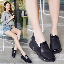 Load image into Gallery viewer, Elegant Black Women Slip-On Casual Thicken Sneakers Soft Soled Slip On Walking Shoes Lightweight Casual Running Sneakers Flats Casual Walking Espadrilles For Women