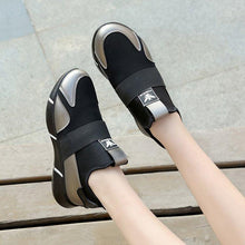 Load image into Gallery viewer, Elegant Black Women Sneakers Vulcanized Shoes Ladies Casual Shoes Breathable Walking Mesh Flats Sport Running Women's Lightweight Simple Espadrilles Everyday Walking Fashion Shoes