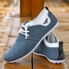 Load image into Gallery viewer, Elegant Casual Mens Shoes Lace-Up Linen Cloth Breathable Mens Canvas Shoes Flats Driving Walking Shoes Driving Sneakers Casual Cloth Shoes Lightweight Outdoor Shoes