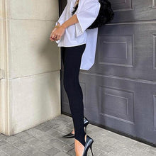 Load image into Gallery viewer, Elegant High Waist Cotton Fitness Basic Pants Casual Spring New Female Skinny Leggings Women Seamless Fitness Leggings Women Seamless Push Up Leggings Workout Pants Breathable Pants