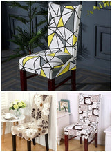 Load image into Gallery viewer, Elegant Kitchen Chair Covers Stretch Seat Covers For Chairs Slipcover Chair house chaise Furniture Covers Gray Chair cover Washable Anti dust Seat Slipcover Protector for Hotel Office Ceremony Banquet Wedding Party