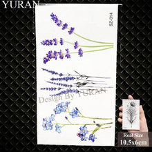 Load image into Gallery viewer, Elegant Lavender Flower Tattoo Stickers Temporary Waterproof Colorful Modern Children Tattoo